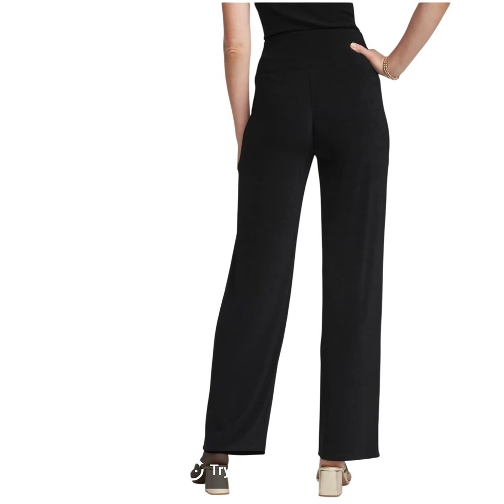 Chico's So Slimming Black Ankle Pants Size 2.5 XL Straight Leg Career Trousers